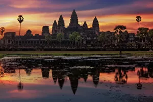 Tower Gallery: Sunrise with Angkor Wat, Siem Reap, Cambodia