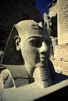 Egypt Gallery: Temple of Luxor, Ramesses II Statue, Luxor, Egypt