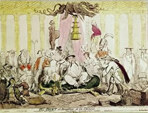 Dragon Collection: The Court at Brighton a La Chinese - 1816 by George Cruikshank (1792-1878) British
