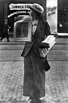 Fashion Gallery: English suffragette, feminist newspaper, 1908
