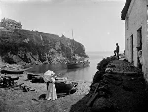 Fashion Gallery: The Harbour, Cadgwith, Cornwall. 1908