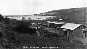 Western Collection: Perranporth Railway Station, Cornwall. Around 1903