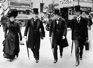 Umbrella Collection: Mrs Lloyd George, David Lloyd George, Winston Churchill and Mr Clarke