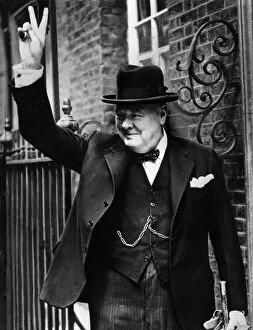 Sir Winston Churchill V Sign