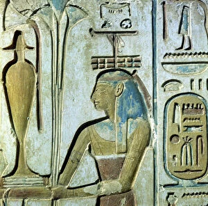 Hieroglyph Collection: Abydos: Temple of Seti I dedicated to God Osiris