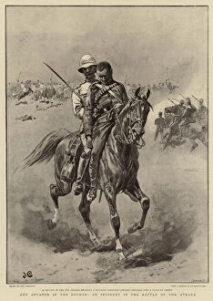 Atbara Collection: The advance in the Soudan, an Incident in the Battle of the Atbara (litho)