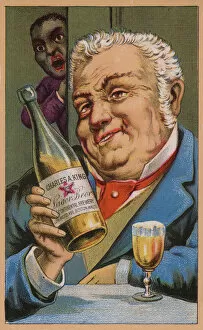 Enjoying Gallery: American trade card advertising Charles A King lager beer, Boston, Massachusetts (colour litho)