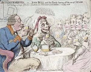 Enjoying Gallery: Anti-Saccharites, or John Bull and his Family leaving off the use of Sugar