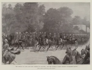 Government House Gallery: The Arrival of Lord and Lady Curzon at Calcutta, the New Viceroys Party nearing Government House