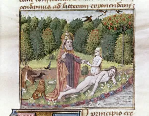 Goddesses Collection: Creation of Eve, 15th century (miniature)