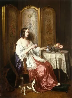 Enjoying Gallery: A Cup of Chocolate, 1844 (oil on panel)