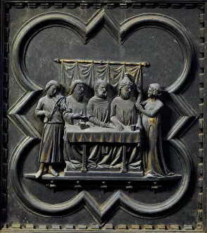 The Dance of Salome, fifteenth panel of the South Doors of the Baptistery of San Giovanni