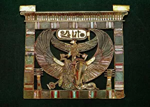 Hieroglyph Collection: Egyptian antiquite: pectoral of Pharaoh Ramses II (1279-1213 BC) 19th Dynasty