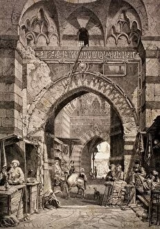 Cairo Collection: Entrance to the Khan el-Khalili souk in Cairo, in the 19th century, from El