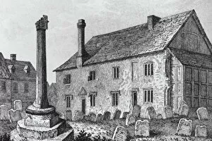 Civic Gallery: Grammar School at Dorchester, Oxfordshire, 1827 (engraving)
