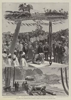 Royal Train Collection: The Great Nile Reservoir Dam at Assouan, Scenes of the Duke of Connaughts Visit (litho)