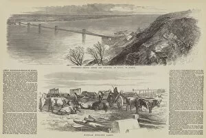 Dnieper Collection: Great Suspension-Bridge in Russia (engraving)