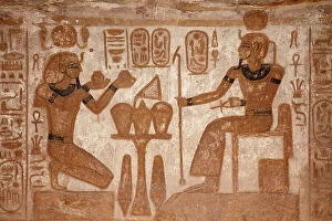 Hieroglyph Collection: The great temple of Abu Simbel, 19th dynasty