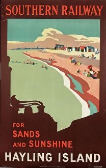 Graphic Collection: Hayling Island, poster advertising Southern Railway, 1923 (colour litho)