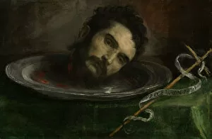 Platter Collection: Head of John the Baptist, late 1500s (oil on canvas)
