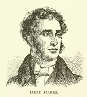 Jared Sparks, American historian, educator and Unitarian minister (engraving)