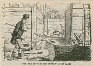 Enjoying Collection: John Bull enjoying the prospect in his parks (engraving)