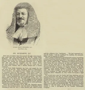 St Croix Gallery: Judah Philip Benjamin, QC (engraving)