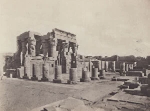 Kom Ombo Collection: Kom Ombo, General view of the Temple of Ombos (b / w photo)