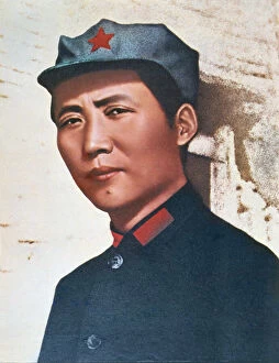 Mao Zedong in northern Shensi, 1936 (photo)