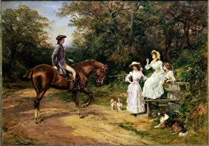 Walking Collection: A Meeting By A Stile (oil on canvas)