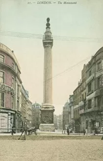 Pillars Gallery: The Monument to the Great Fire, London (colour photo)