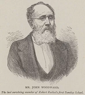 Mr John Woodward, the last surviving member of Robert Raikess first Sunday School (engraving)