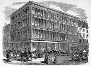 The New Iron and Glass Warehouse at Glasgow, c.1856 (engraving)