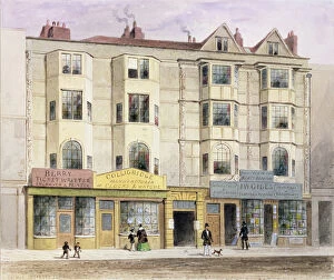 An old House called the Half Moon Tavern, on the West side of Aldersgate Street, 1852