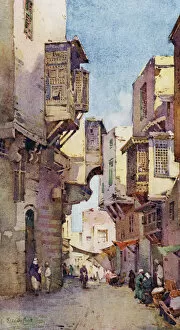Cairo Collection: An Old Street in Cairo (colour litho)