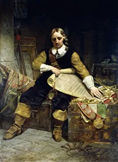 Treasure Collection: Oliver Cromwell, 1867 (oil on canvas)