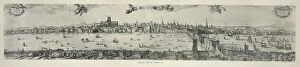 Tudor Collection: Panorama of London, 1616 (engraving)