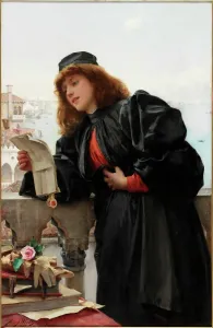 Balcony Gallery: Portia, 1887 (oil on canvas)