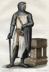 Portrait of Jacques of Molay (Molai) (1243-1314), Grand Master of the  Knights Templar.