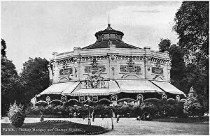 Parisians Collection: Postcard depicting Marigny Theatre, Champs-Elysees, Paris, before 1914 (b / w photo)