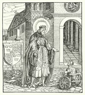 St Edward the Confessor, King of England (engraving)