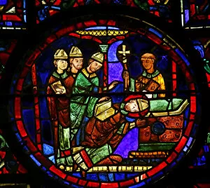 St. Martin is consecrated as Bishop of Tours, scene from the Life of St