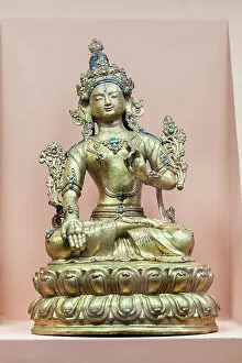 Patan Gallery: Tara of the seven eyes, Tibet (bronze, cold gold, paint, turquoise)