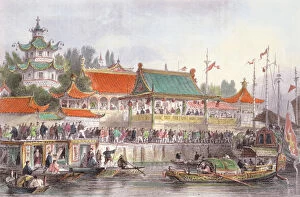 Pagoda Collection: Theatre at Tien-Sing, from China in a Series of Views
