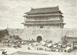 Pagoda Collection: The Tiananmen Gate in Peking in the 1880s (litho)