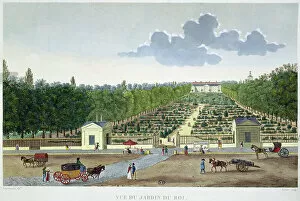 Parisians Collection: View of the Jardin du Roi in Paris from the bridge of Austerlitz