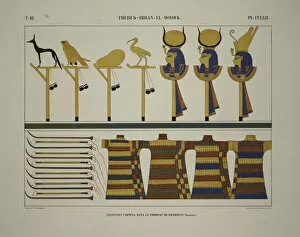Valley Of The Kings Gallery: Weapons and Signs, Thebes, Biban-el-Molouk, illustration from Monuments de L'