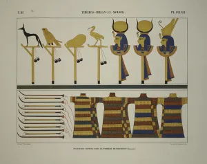 Valley Of The Kings Gallery: Weapons and Signs, Thebes, Biban-el-Molouk, illustration from Monuments de L'