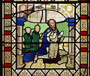 Window S2 depicting donors - Pembroke (stained glass)