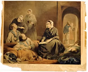 Crimea Collection: Works of Mercy: Therapia Hospital, January 1 1855, engraving J. A. Vinter, pub